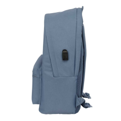 sac à dos antivol bleu USB