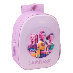 Sac à dos K-Pop Demon Hunters Huntrix 3D lavande 27 x 33 x 10 cm