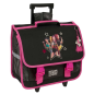 Sac à dos scolaire à roulettes K-Pop noir rose Sac à dos scolaire à roulettes K-Pop noir rose