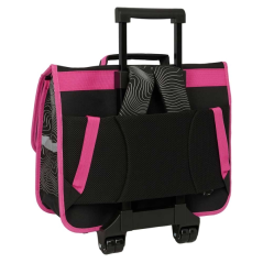 Sac à dos scolaire à roulettes K-Pop noir rose
