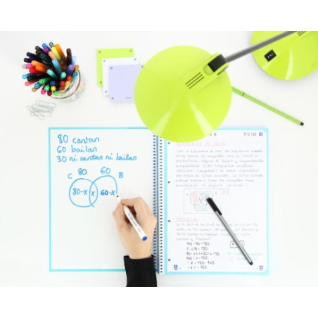 LOT 5 Oxford A5+ 5x5mm 120f Couleurs