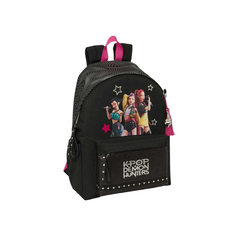 Sac à dos K-Pop Chasseurs de démons PC 14,1" noir rose Sac à dos K-Pop Chasseurs de démons PC 14,1" noir rose