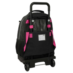 Sac à dos à roulettes K-Pop Demon Hunters noir rose