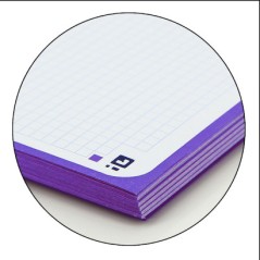 Cahier Oxford A4+ 5x5mm 80f Mauve