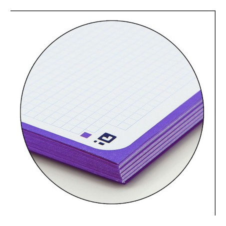 Cahier Oxford A4+ 5x5mm 80f Mauve