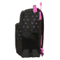 Sac à dos K-Pop Demon Hunters noir rose poché frontale Sac à dos K-Pop Demon Hunters noir rose poché frontale