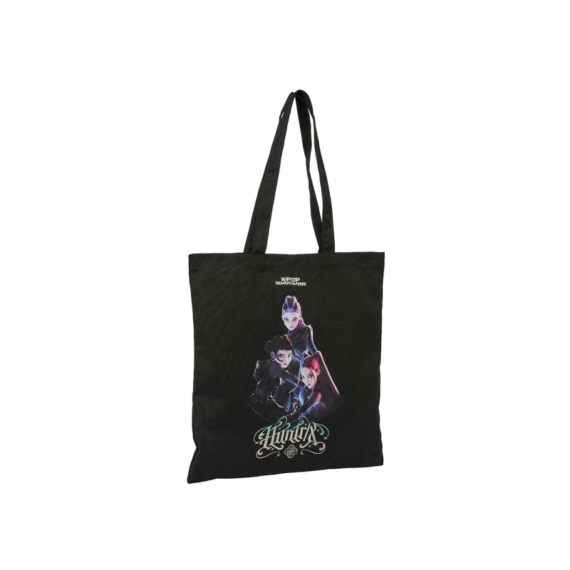 Sac cabas K-Pop Chasseurs de démons noir 38x42 cm Sac cabas K-Pop Chasseurs de démons noir 38x42 cm