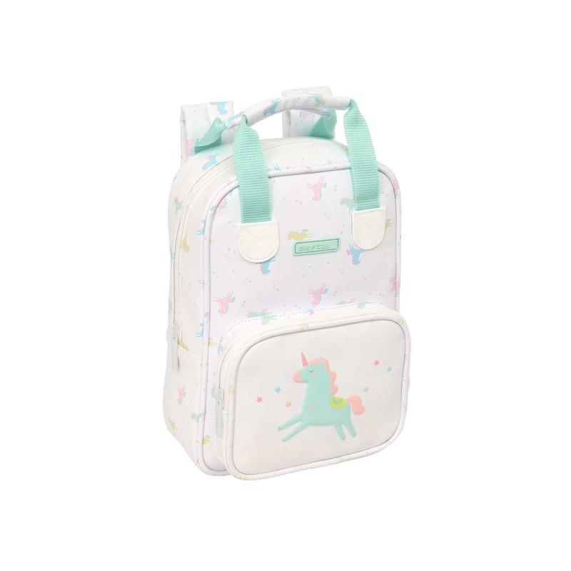 Sac à dos enfant Licorne blanc 4,5L avec poche avant