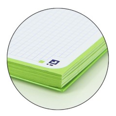 Cahier Oxford A4+ 5x5mm 80f Vert