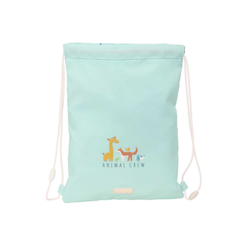 Sac plat Safta Pandi menthe 3L avec poche zippée Sac plat Safta Pandi menthe 3L avec poche zippée
