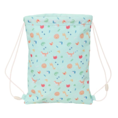 Sac plat Safta Pandi menthe 3L avec poche zippée