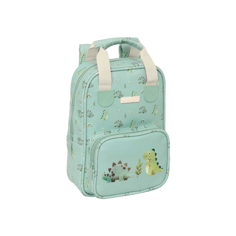 Sac à dos enfant dinos menthe 4,5L poche avant Sac à dos enfant dinos menthe 4,5L poche avant