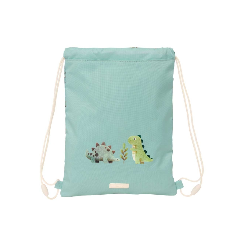 Sac plat Safta Dinos menthe 3 L fermeture cordon