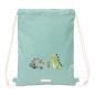 Sac plat Safta Dinos menthe 3 L fermeture cordon