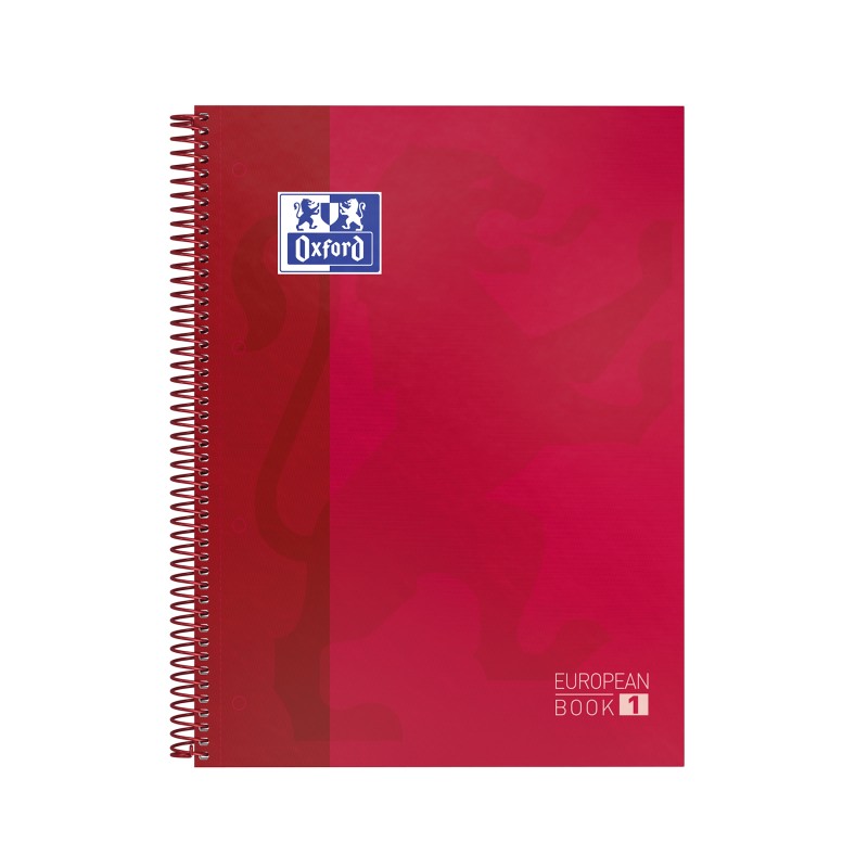 Cahier Oxford A4+ 5x5mm 80f Rouge