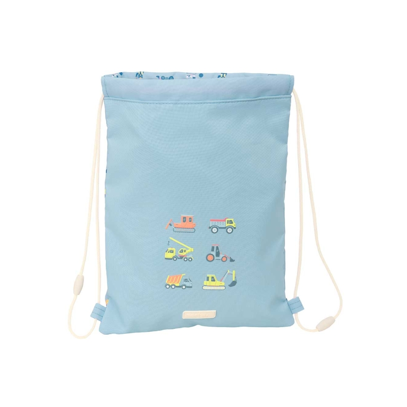Sac plat Safta Cranes 3L bleu clair avec poche zippée Sac plat Safta Cranes 3L bleu clair avec poche zippée