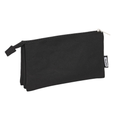 Trousse 3 compartiments Safta noire 0,6 L 220x120 mm