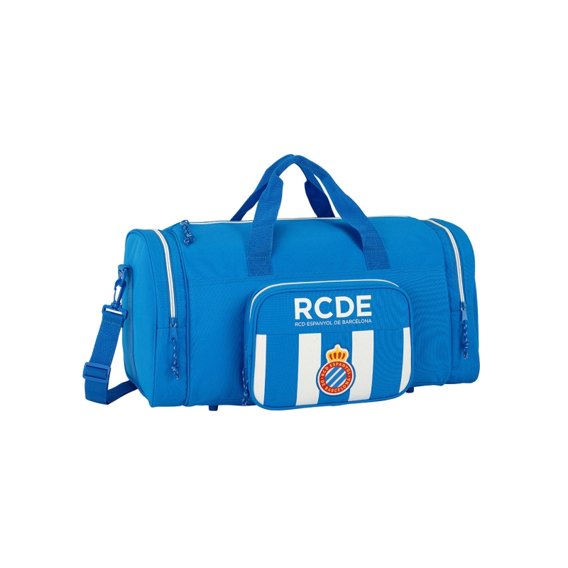 Sac de sport RCD Espanyol bleu et blanc bandoulière réglable Sac de sport RCD Espanyol bleu et blanc bandoulière réglable