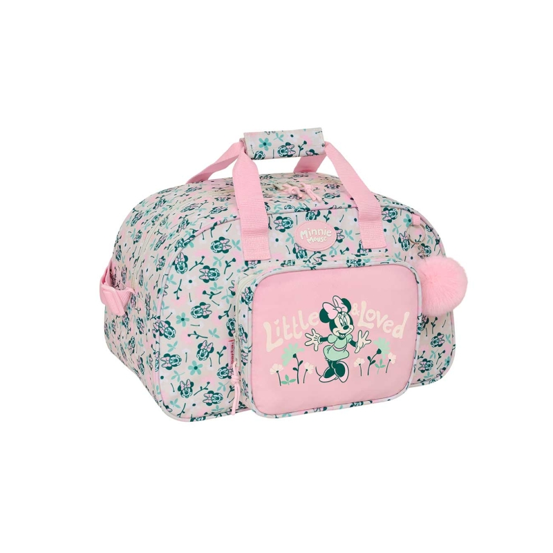 Sac de sport Minnie Mouse rose pastel avec bandoulière Sac de sport Minnie Mouse rose pastel avec bandoulière