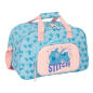 Sac de sport Stitch Ohana bleu clair bandoulière réglable