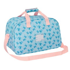 Sac de sport Stitch Ohana bleu clair bandoulière réglable