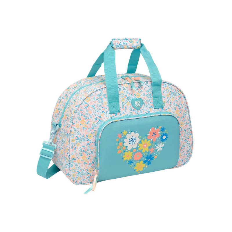 Sac de sport Safta Moos Fiori bleu clair