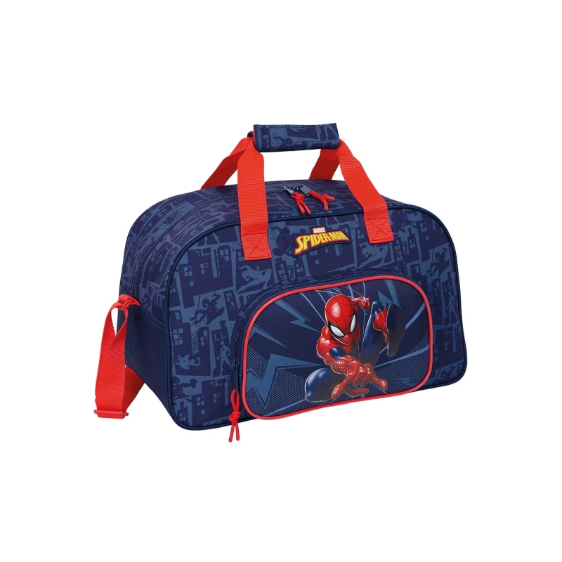Sac de sport Spider-Man bleu marine bandoulière réglable Sac de sport Spider-Man bleu marine bandoulière réglable