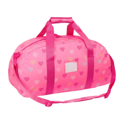 Sac de sport Benetton Heart rose à bandoulière réglable