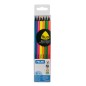 Lot de 6 crayons de couleur triangulaires Milan Fluo - Mine 2,9 mm - Ergonomiques - Incassables - Bois de tilleul - Couleurs