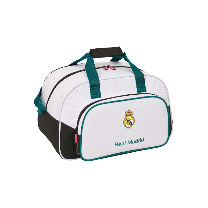 Sac de sport Real Madrid noir et blanc bandoulière réglable Sac de sport Real Madrid noir et blanc bandoulière réglable