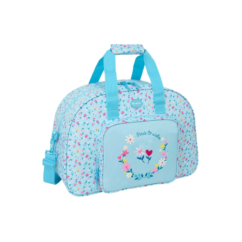 Sac de sport Blackfit8 bleu clair avec bandoulière