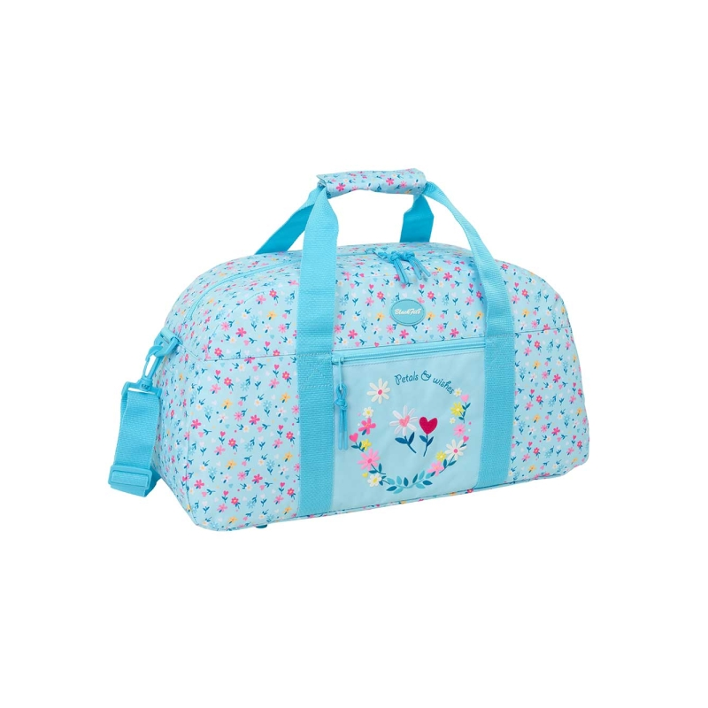 Sac de sport Blackfit8 bleu clair avec bandoulière