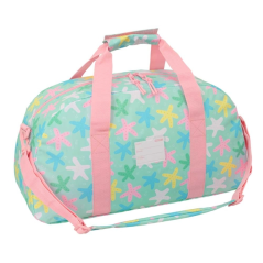 Sac de sport étoiles vert à bandoulière 50 cm