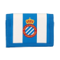 Portefeuille RCD Espanyol bleu et blanc, fermeture velcro