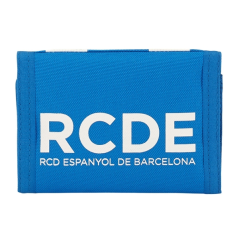 Portefeuille RCD Espanyol bleu et blanc, fermeture velcro