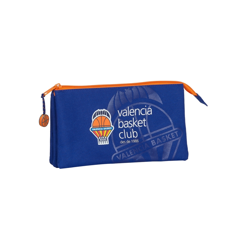 Trousse 3 compartiments Safta Valencia Basket bleu foncé