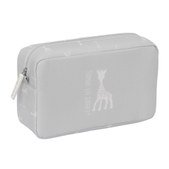 trousse de toilette grise claire