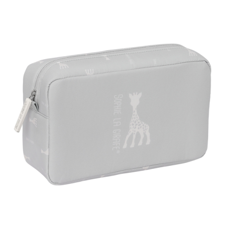 trousse de toilette grise claire