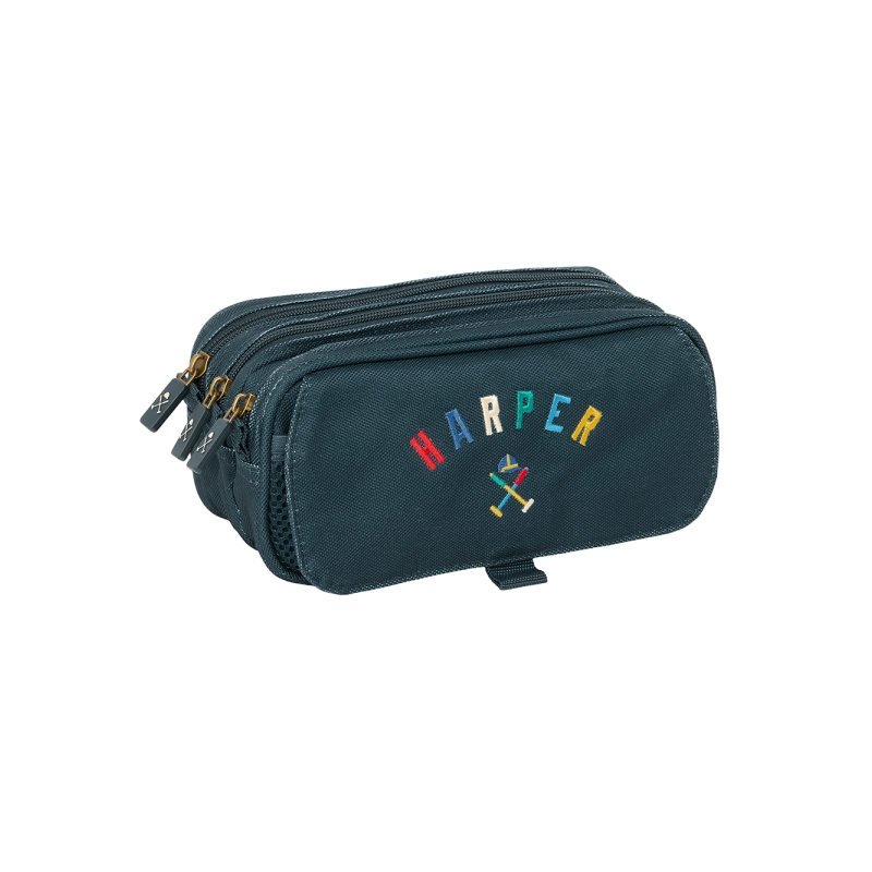 Trousse 3 compartiments Harper and Neyer bleu marine