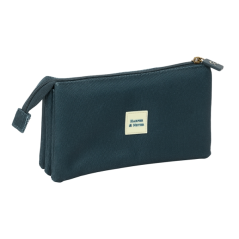 Trousse 3 compartiments Safta Harper and Neyer bleu marine