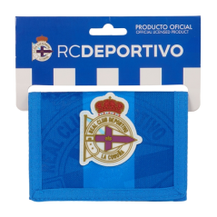 Portefeuille bleu velcro