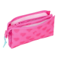 Trousse Barbie cœurs 3 compartiments rose 22 cm