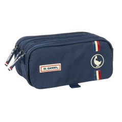 Trousse bleue marine trois compartiments