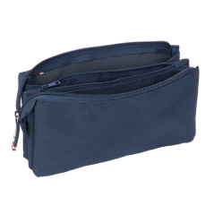 Trousse trois compartiments bleu marine