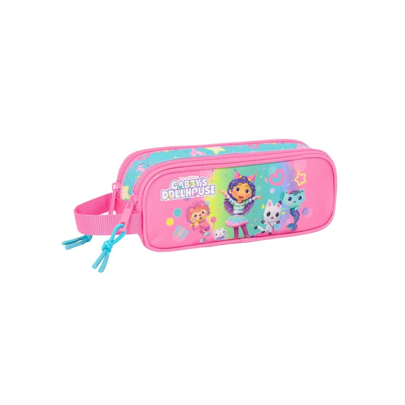 Trousse à crayons Gabby's Dollhouse 2 compartiments rose