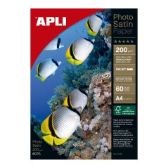 ✅ Apli Papier Photo Photosatin A4 200g 60 Feuilles couleur Blanc en stock