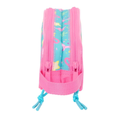 trousse à crayons rose deux compartiments