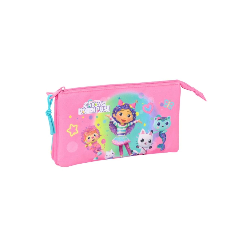 Trousse à crayons Gabby's Dollhouse 3 compartiments rose Trousse à crayons Gabby's Dollhouse 3 compartiments rose