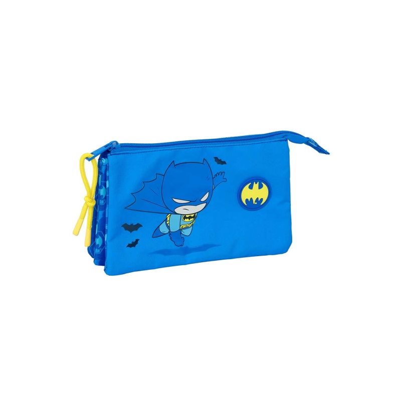 Trousse Batman enfant 3 compartiments bleue 0,6 L Trousse Batman enfant 3 compartiments bleue 0,6 L