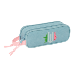 Trousse turquoise à deux compartiments